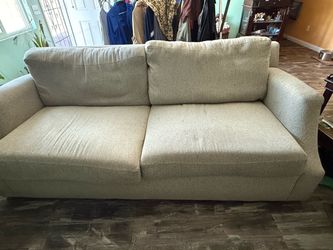 Beige Fabric Two-Seat Sofa and 3 seat sofa