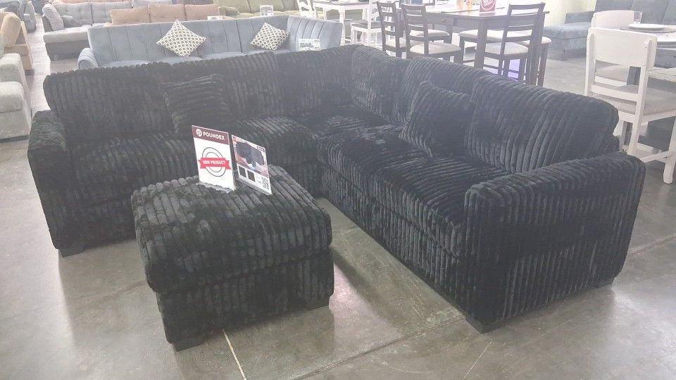 4pcs Sectional Sofa W/ottoman