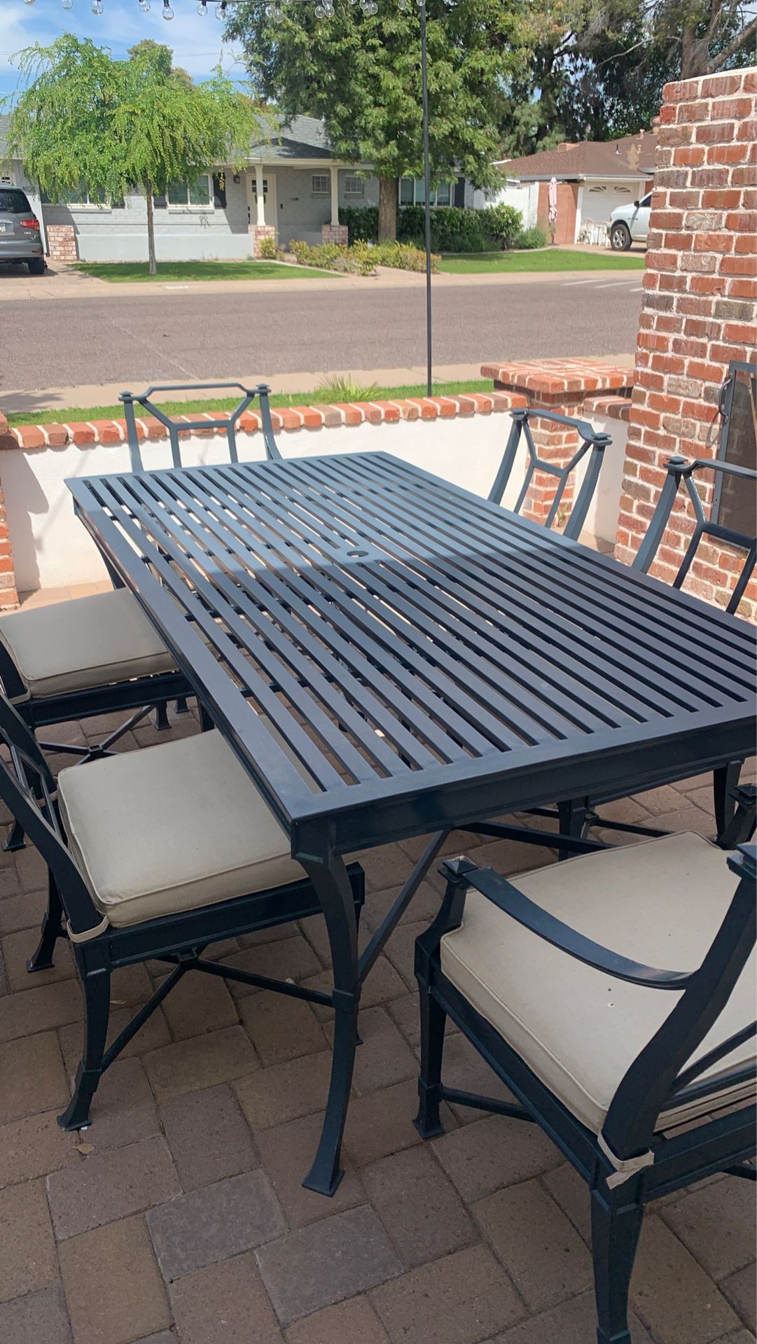 Restoration Hardware Outdoor dining table and chairs