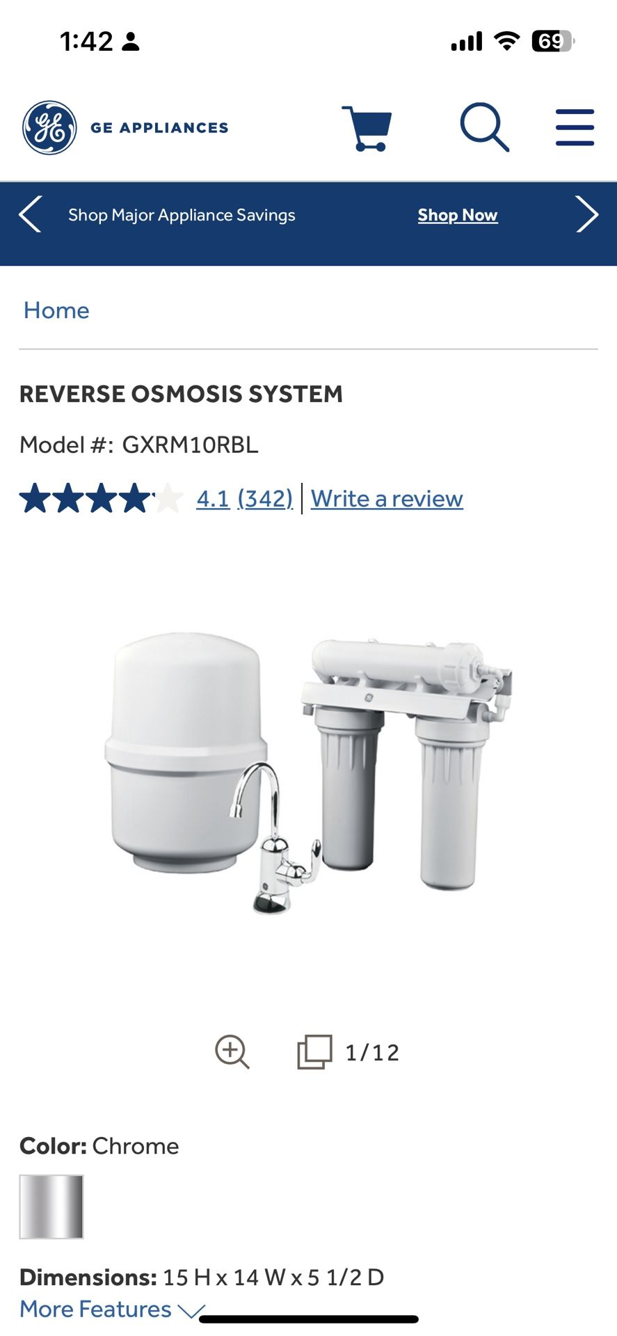 GE Water Filtration System
