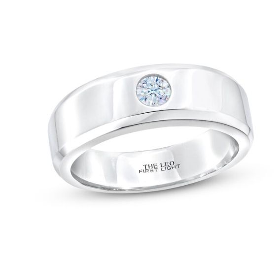 Kay jewelers Men's THE LEO First Light Diamond Wedding Band 1/4 ct