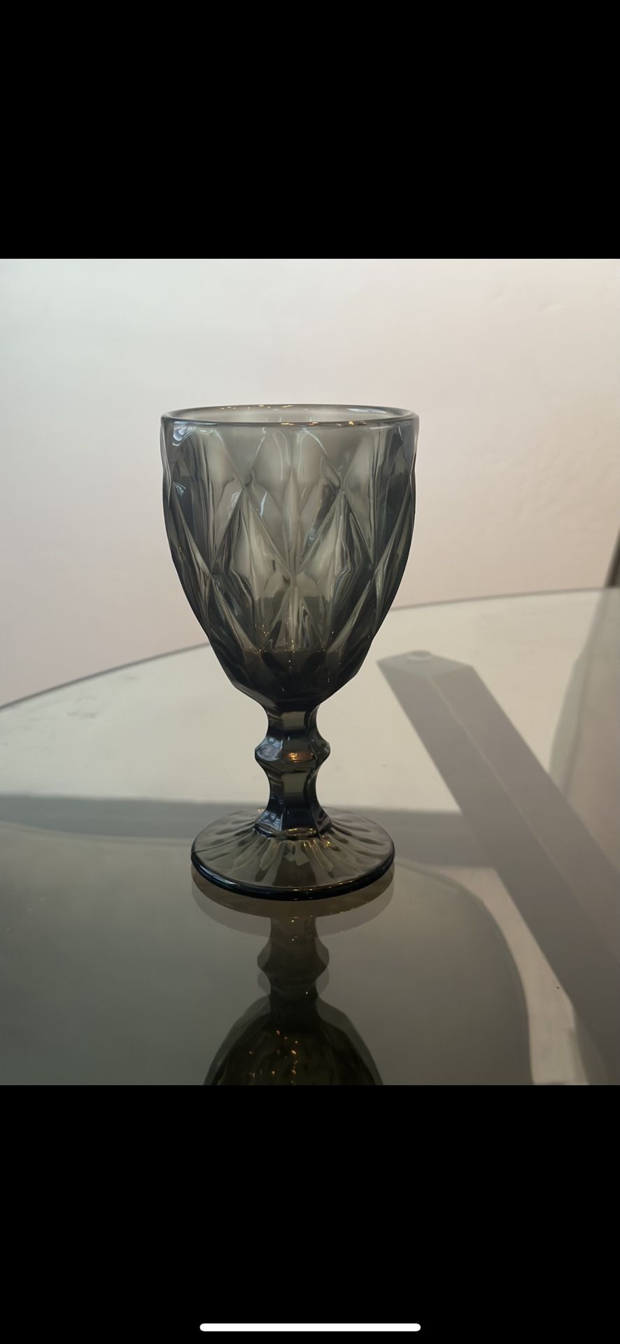 50 Black Glass Goblets