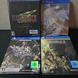 PS4 FINAL FANTASY "4 GAME LOT" ALL STEELBOOKS 