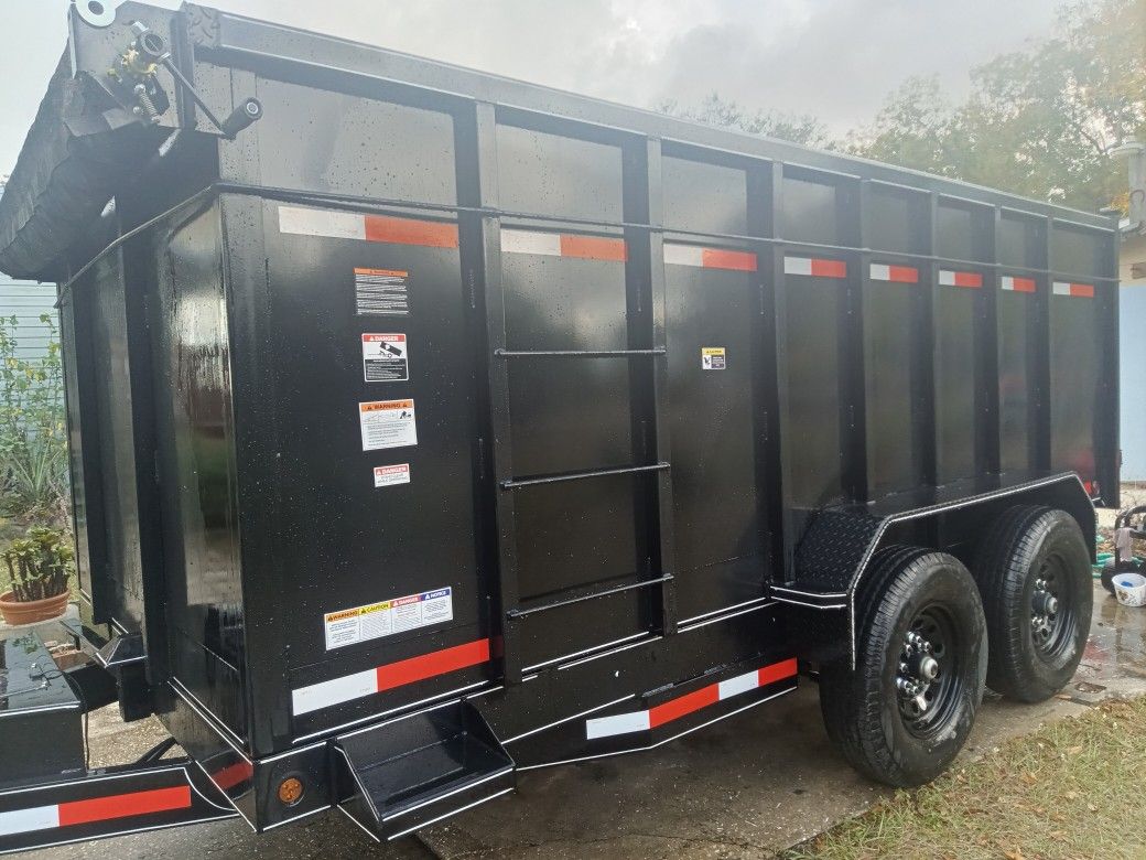Dump Trailer En Venta Año 2025 7x14x4 16mil Libras De Soporte