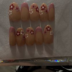 Almond Shape Flower Nails