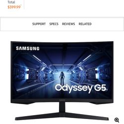 32" G5 Odyssey Gaming Monitor With 1000R Curved Screen
