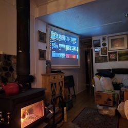 5G WiFi Native 1080P Projector[Projector Screen Included]