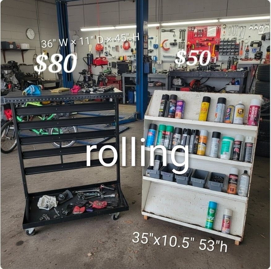 Metal Steel garage Workshop rolling racks storage organization rack