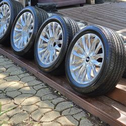 CADILLAC ESCALADE WHEELS IND TIRES AVANTA BRIDGESTONE. W755022 NEW