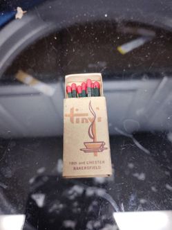 Old matchbook from Tinys restaurant on chester avenue