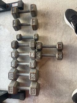 Metal Dumbbells ~ Weightlifting - Workout