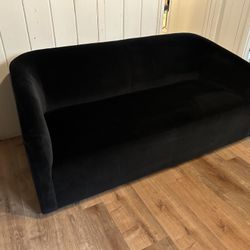 Room & Board 70” Ada Black Velvet Couch