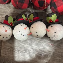 Snow Man Ornaments
