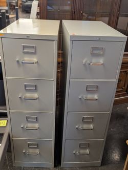 Grey Narrow Filing Cabinet