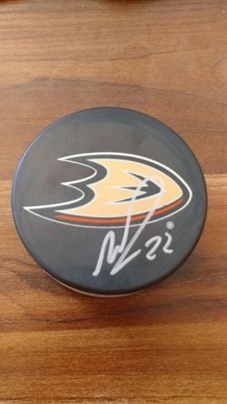 Anaheim Ducks signed puck Mathieu Perrault official