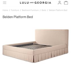 NEW IN-BOX—(Retail $2,399+tax)—QUEEN SIZE BED FRAME—Lulu + Georgia—FREE SAME-DAY DELIVERY