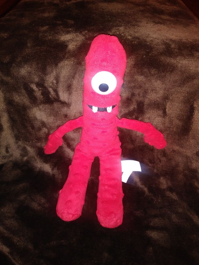 12 inch Yo Gabba Gabba Muno the red cyclops in excellent clean condition!