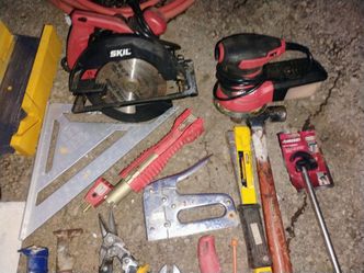 Skilsaw corded circular saw & Bauer cordless sander