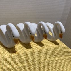 Delightful Porcelain Swan Napkin Holders