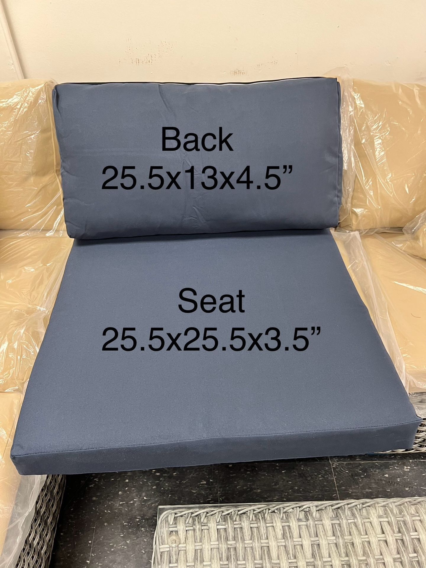 Patio Furniture Navy Blue Cushion 