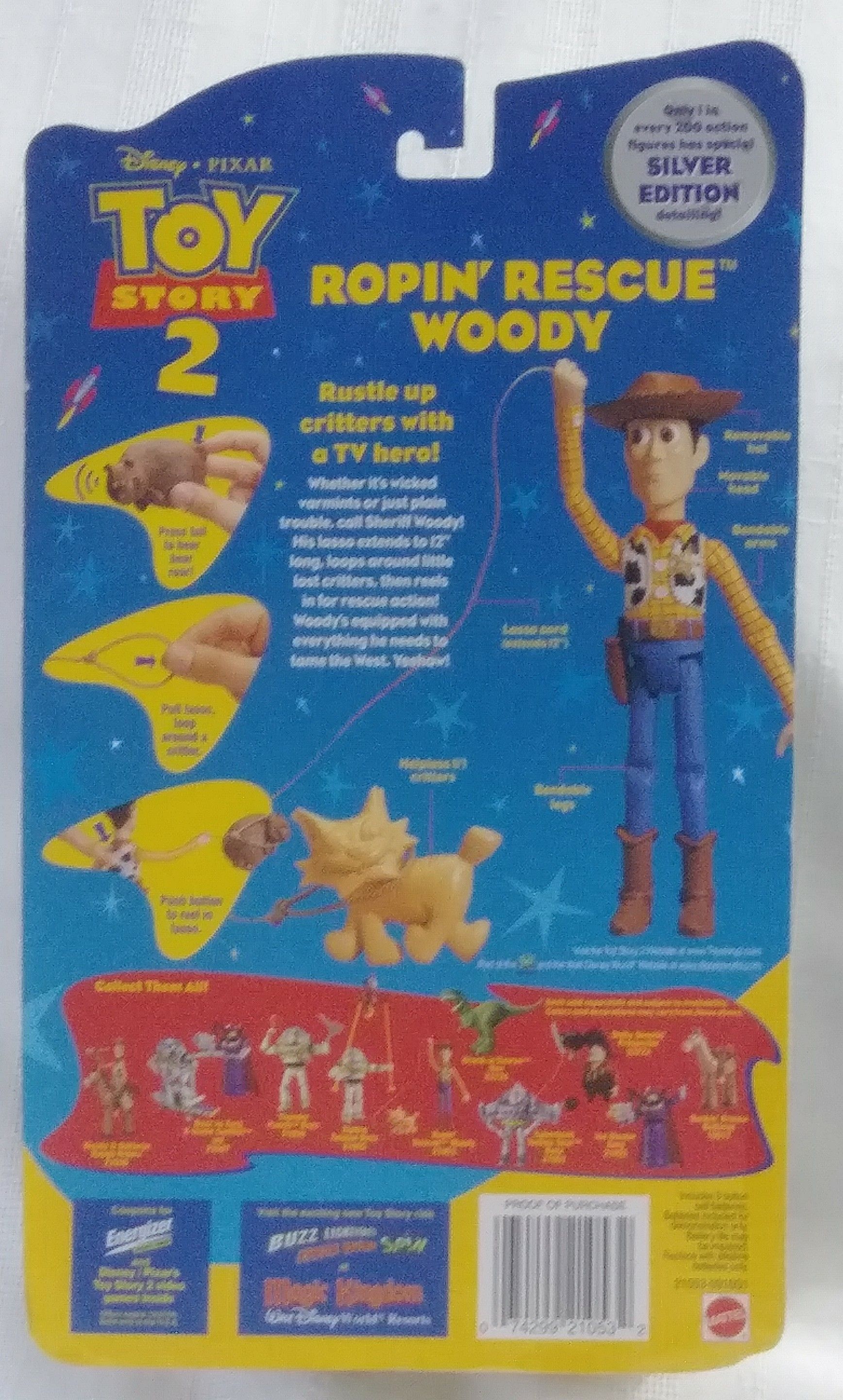 Mattel Toy Story 2 Limited Silver Edition Ropin Rescue WOODY Bear 