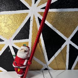 Mr Christmas 18" ANIMATED CLIMBING SANTA LADDER CHRISTMAS Songs CAROLS