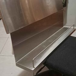 Adjustable Stainless Steel Backsplash w/ shelf