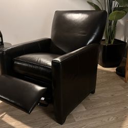 Crate And Barrel Leather Recliner *Delivery Options*