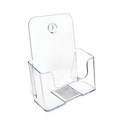 1-Tier Leaflet Holder – Clear Acrylic, Wall-Mountable