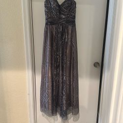Purple Sequined Formal Dress 