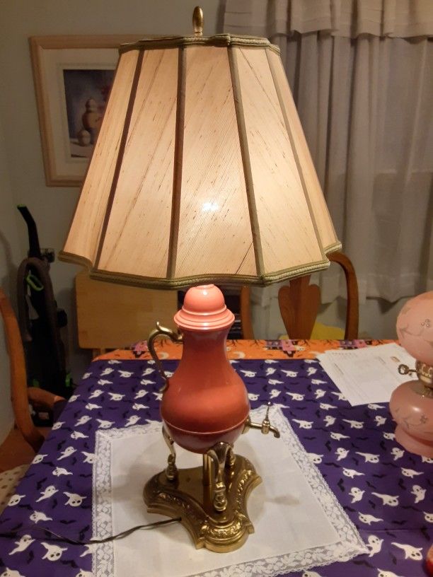  VERY UNIQUE LOOKING VINTAGE LAMP  30inches Tall 