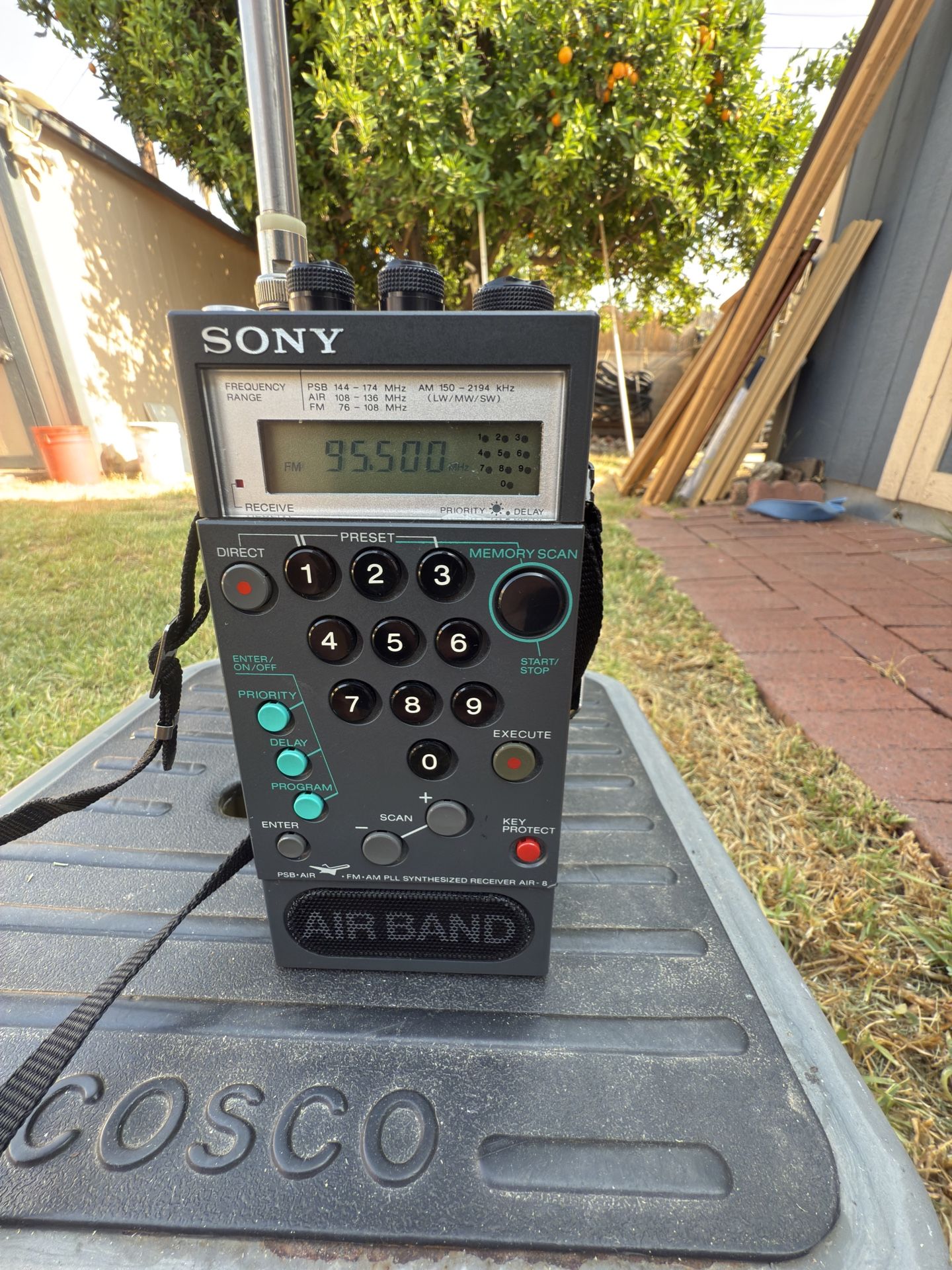 Sony AIR-7 PSB/AIR/FM/AM PLL synthesized receiver Airband Scanner