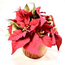 Large Red Poinsettias Christmas Flower Arrangement