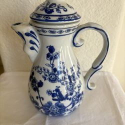 Blue and White Tea Kettle