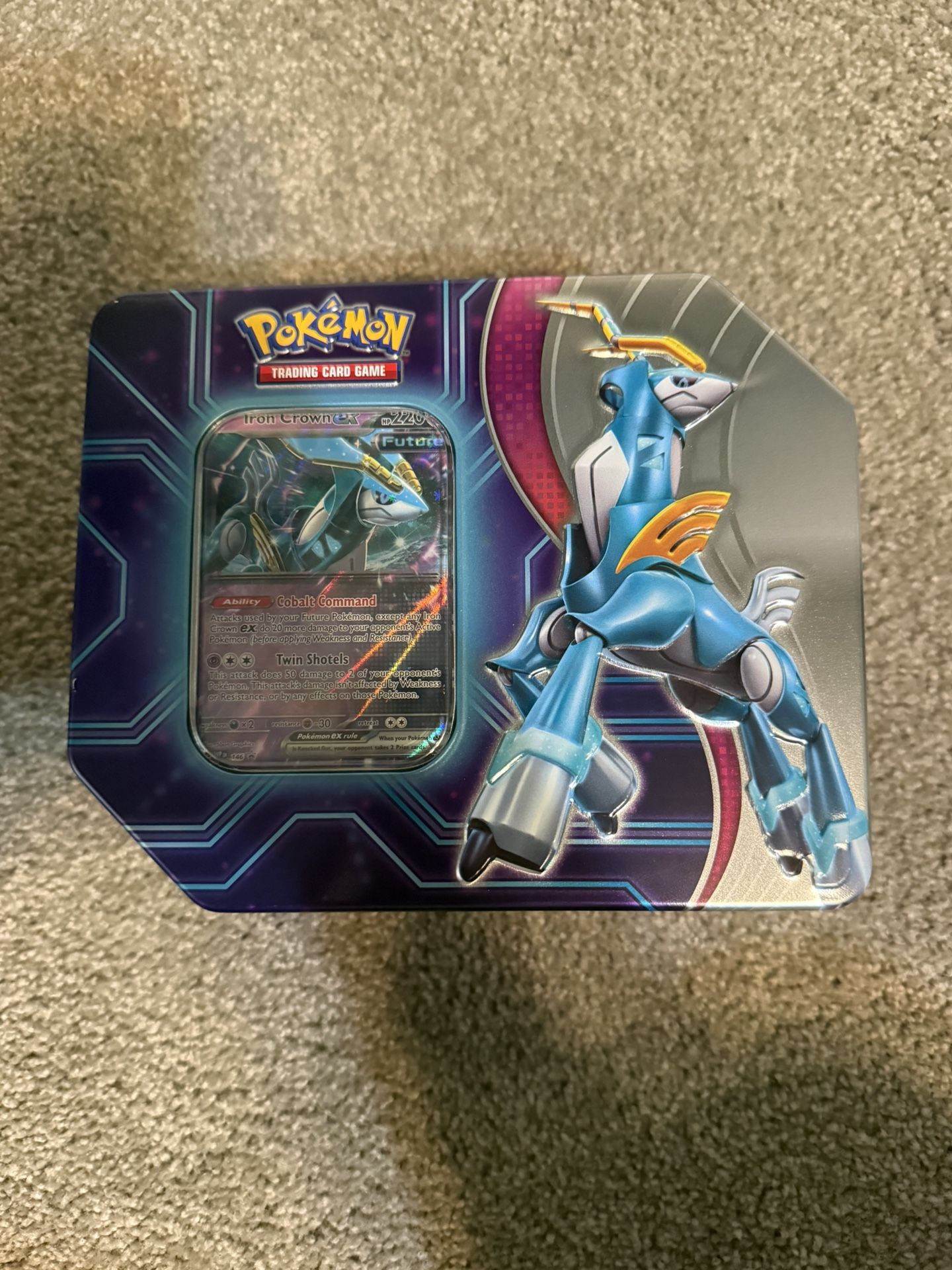 Pokemon TCG Paradox Destinies Iron Crown EX Tin