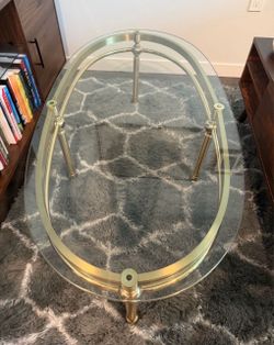 Glass coffee table