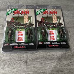 2 pack McFARLANE Page Punchers - 3" Figure + Comic Book - Ninja Spawn & Raven Spawn