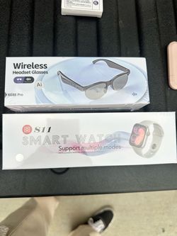 XG88 Pro Wireless Headset Glasses & S11 Smart Watch Bundle