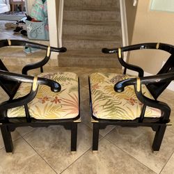 Century Furniture Company Ming Style Chinoiserie Armed Chairs 