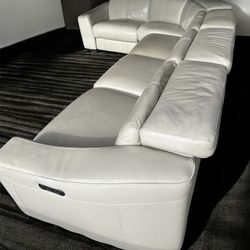 Free Delivery Leather Recliner Sectional Couch 