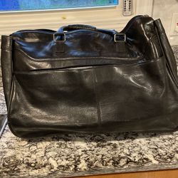 Large Black Leather Rolling Duffle Bag Brand New  24” L 18” H 14@ D