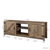 Farmhouse style TV Stand wood entertainment center with storages - media console design