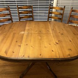 Solid Hardwood Extendable Dining Table