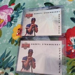 Darryl Strawberry 2 1992 Upper Deck Then & Now Hologram Baseball Cards 