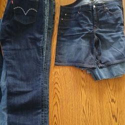 Used Jeans,and short  ,diferent Brand Levis,  Lu cky Brand, Size 14/32