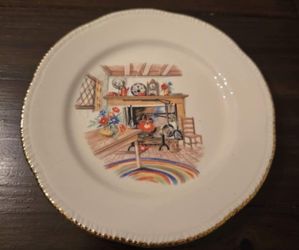 Homer Laughlin Vintage Fireplace Scene Kitchen 