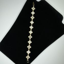 blinged four clover bracelet 