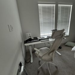 Ikea Bekant Sit And Stand Table, Executive Chair