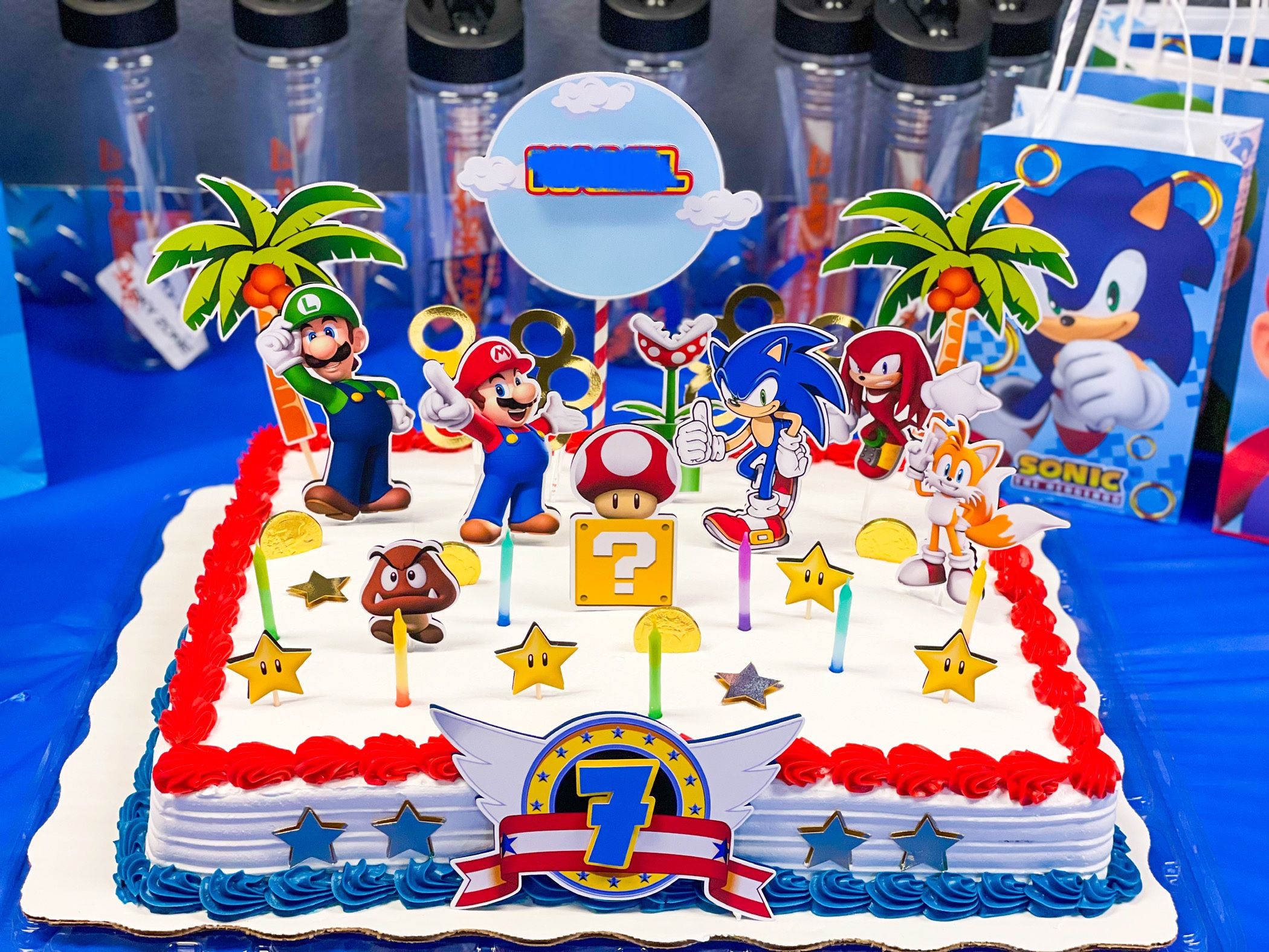 Sonic VS Mario Cake Toppers