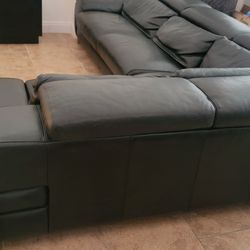 A&X Casa Genuine Leather Couch Sectional 